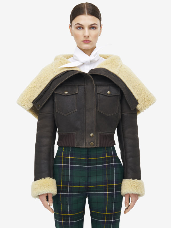 ALEXANDER MCQUEEN - Shearling Aviator Jacket - Item 838597Q5APS2129